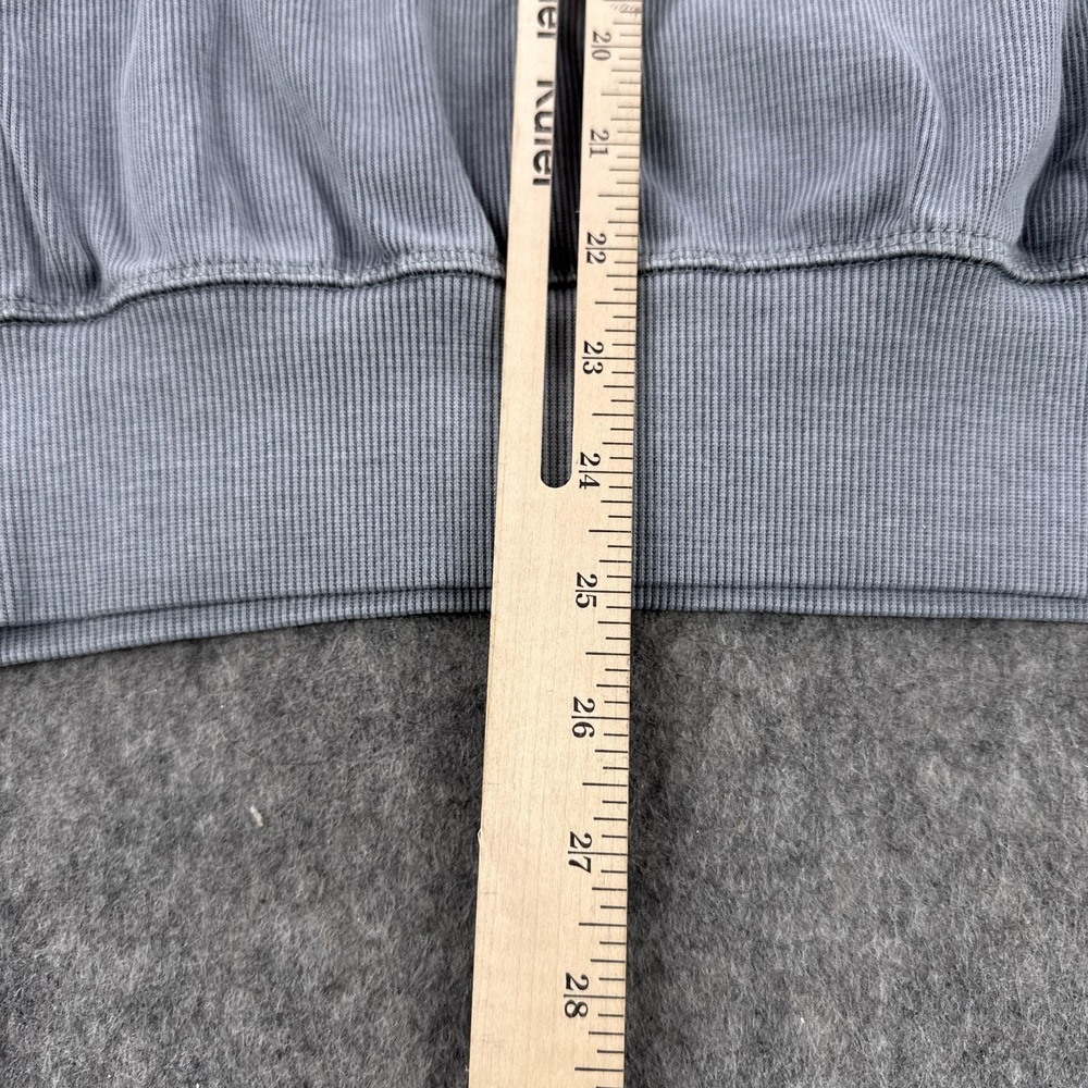 Gymshark Hoodie Mens XS Gray Oversized Ribbed Kangaroo Pocket Pullover A1B5N - Picture 10 of 11